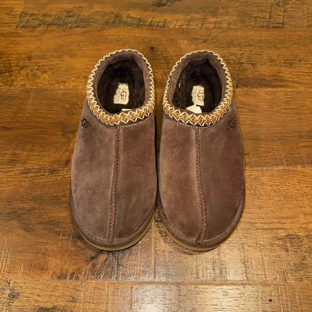 UGG Men’s Tasman Chestnut Shearling Lined Moccasin Slipper Shoe US 10